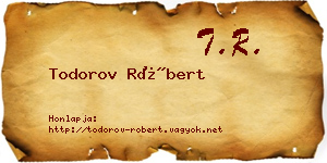 Todorov Róbert névjegykártya