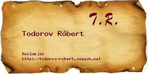 Todorov Róbert névjegykártya