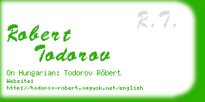 robert todorov business card